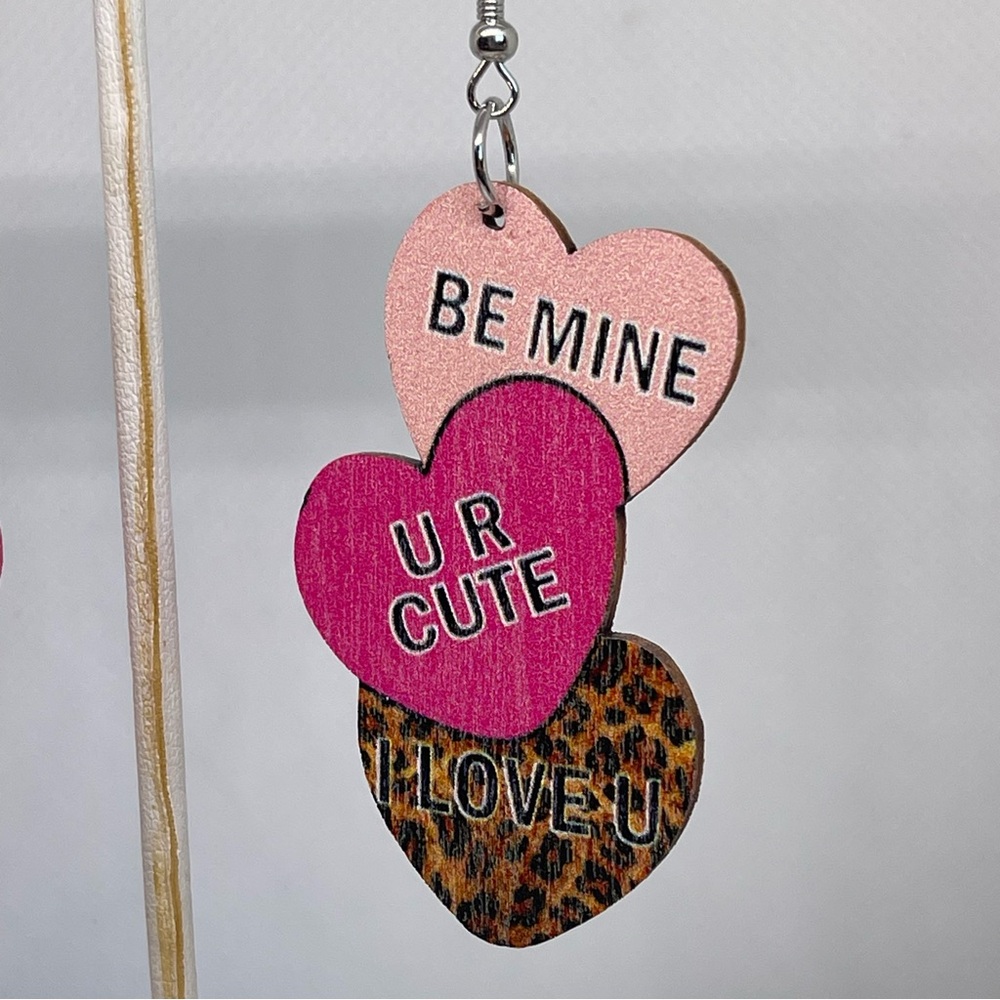 Heart Shaped Statement Earrings - Picture 7 of 9